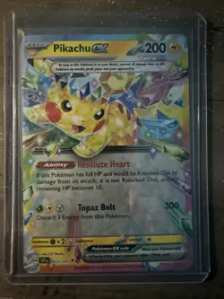 Pokemon TCG Surging Sparks Pikachu EX Double Rare Holo Card 057/191 - Image 1