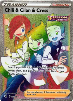 Pokemon TCG Chili & Cilan & Cress Fusion Strike 273/264 Holo Secret Rare NM - Image 1