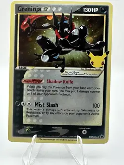 Pokemon TCG Greninja Gold Star SWSH144 Celebrations Black Star Promo - Image 1