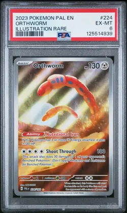 2023 POKEMON PAL EN-PALDEA EVOLVED ILLUSTRATION RARE #224 ORTHWORM PSA 6 - Image 1