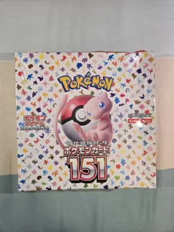 Pokemon 151 Japanese Booster Box Sealed With Shrink (Dented Corner) - Image 1