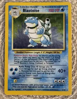 Pokemon Blastoise Base Set 2/102 100 HP HOLO 1999 EXCELLENT CONDITION! - Image 2