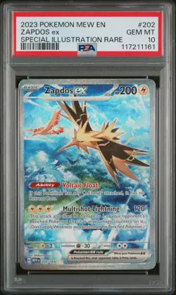 2023 Pokemon 151 #202 Zapdos Ex Special Illustration Rare PSA 10 - Image 1