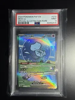 Mew EX 232/091 PSA 9 Special Illustration Rare Paldean Fates Bubble Mew Pokemon - Image 1