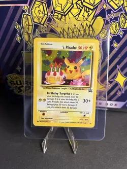 Pokemon Pikachu TCG Birthday Holo Black Star Promo #24 - Image 1