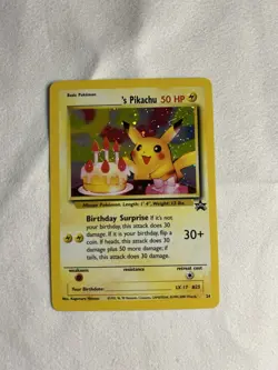 Pokemon Pikachu TCG Birthday Holo Black Star Promo #24 - Image 3