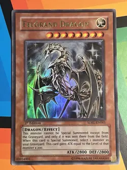 Yugioh Felgrand Dragon SDRL-EN001 Ultra Rare 1st Ed NM x1 - Image 1