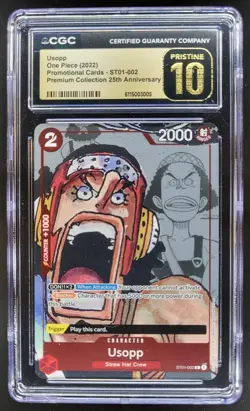 2022 ONE PIECE CCG USOPP PROMO 25TH ANNIVERSARY ST01-002 CGC 10 PRISTINE TL3 - Image 1