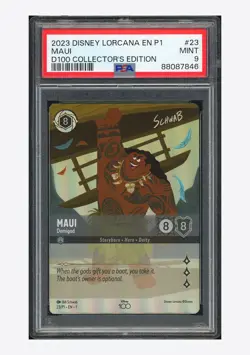 Disney Lorcana PSA 9 Maui - Demigod 2023 23/P1 D100 Collector's Edition English - Image 1