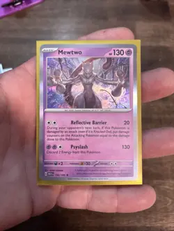 Pokemon TCG Mewtwo Holo Rare Card 150/165 - Image 1