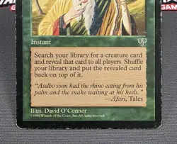 MTG Worldly Tutor- DAMAGED -Mirage Magic the Gathering Card # 255 - Image 4