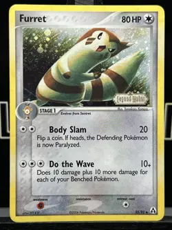 Pokemon Card - Furret Legend Maker 33/92 Holo Stamped 2006 SWIRL LP - Image 3
