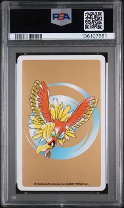 2000 POKEMON GOLD VERSION PLAYING CARDS 9 OF DIAMONDS #018 PIDGEOT PSA 10 - Image 2