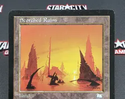 MTG Scorched Ruins- DAMAGED -Weatherlight Magic the Gathering Card # 166 - Image 3