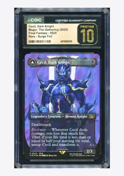 MTG CGC 10 PRISTINE Cecil, Dark Knight Rare Surge Foil 2025 #0525 FIN English - Image 1