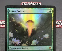 MTG FOIL Lotus Cobra- DAMAGED -Zendikar Magic the Gathering Card # 168 - Image 3
