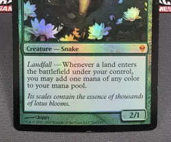 MTG FOIL Lotus Cobra- DAMAGED -Zendikar Magic the Gathering Card # 168 - Image 4