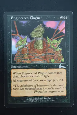 Magic The Gathering MTG ENGINEERED PLAGUE Urza's Legacy MP Moderately Played - Image 1