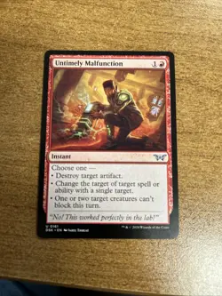 Untimely Malfunction Duskmourn: House of Horror Regular NM-M Unplayed MTG 0161 - Image 1
