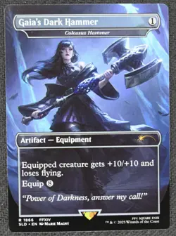 Gaia's Dark Hammer - Colossus Hammer 1866 NM Secret Lair Drop Magic MTG - Image 1