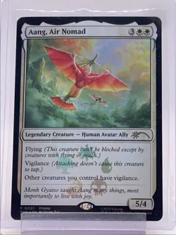 AANG, AIR NOMAD 2025 MAGIC THE GATHERING AVATAR FOIL PROMO 4 Q5842 - Image 1