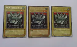 Playset: 3x Giant Soldier of Stone LOB-068 (Rare, Unlimited, Played / LP MP) - Image 1