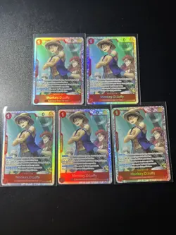 One Piece TCG OP-14 The Azure Seas Seven SR Playset Lot Luffy - Image 1
