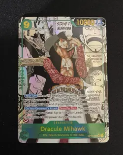 Dracule Mihawk Manga Secret Rare Op14-119 One Piece tcg cards english - Image 1