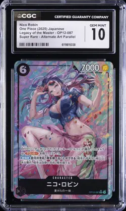 2025 ONE PIECE JPN LEGACY OF THE MASTER SUPER RARE ALT ART NICO ROBIN CGC 10 - Image 1