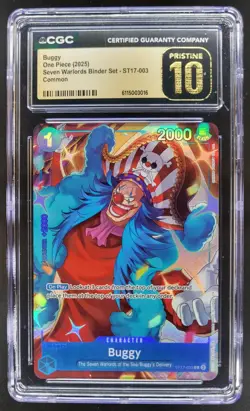 2025 ONE PIECE CCG BUGGY ST17-003 CGC 10 PRISTINE TL3 - Image 1