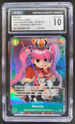 2025 ONE PIECE CCG PERONA RARE PROMO OP09-034 CGC 10 TL3 - Image 1
