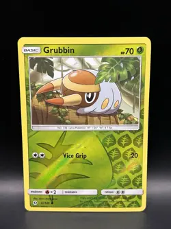 Reverse Holo Grubbin 13/149 - Pokemon Sun & Moon Base Card - LP - Image 1