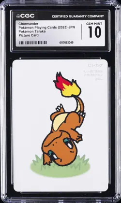 2025 POKEMON PLAYING CARDS JPN CHARMANDER CGC 10 GEM MINT - Image 1