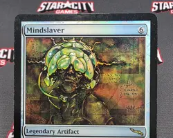 MTG FOIL Mindslaver- DAMAGED -Mirrodin Magic the Gathering Card # 206 - Image 3