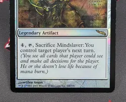 MTG FOIL Mindslaver- DAMAGED -Mirrodin Magic the Gathering Card # 206 - Image 4