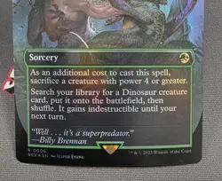 MTG FOIL Savage Order- DAMAGED -Jurassic World Collection Magic Card # 006 - Image 4