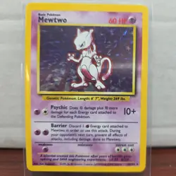 Pokemon TCG Mewtwo Holo Rare Card Base Set 10/102 Vintage 1999 Excellent Cond - Image 1