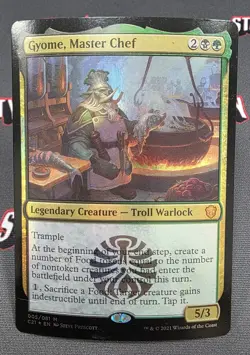 MTG FOIL Gyome, Master Chef- DAMAGED -Commander 2021 Magic Card # 005 - Image 1