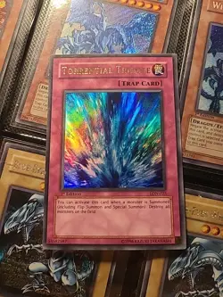Yu-Gi-Oh Torrential Tribute LON-025 1st Edition Vintage Trap Card - Image 1