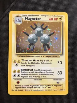 Pokemon Magneton Base Set Holo Rare Card 9/102 60HP WOTC 1999 EXC NM Condition!! - Image 1