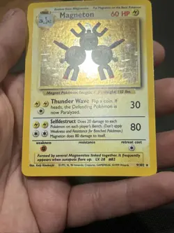 Pokemon Magneton Base Set Holo Rare Card 9/102 60HP WOTC 1999 EXC NM Condition!! - Image 2
