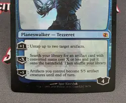 MTG FOIL Tezzeret the Seeker- DAMAGED -DD: Elspeth vs. Tezzeret Magic Card # 39 - Image 4