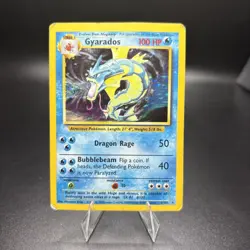 Gyarados #6/102 Base Set Unlimited Holo Vintage Pokemon TCG Card HP - Image 1