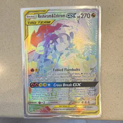 Pokemon Reshiram & Zekrom GX TAG TEAM Secret Rare Cosmic Eclipse Card 259/236 - Image 4