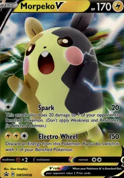 Morpeko V Promo SWSH: Sword & Shield Promo Cards SWSH056 Lightning Holo Pokemon - Image 1