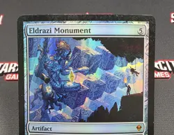 MTG FOIL Eldrazi Monument- DAMAGED -Zendikar Magic the Gathering Card # 199 - Image 3
