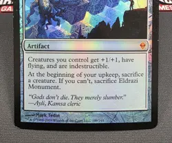 MTG FOIL Eldrazi Monument- DAMAGED -Zendikar Magic the Gathering Card # 199 - Image 4