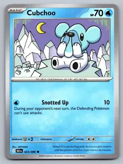 Pokemon TCG SV: Black Bolt Cubchoo 025/086 - Image 1