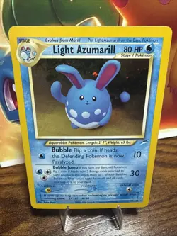 Pokemon TCG Light Azumarill Holo Rare Unlimited Card 13/105 Neo Destiny Nm - Image 1