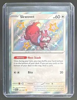 Skwovet 2024 Pokemon Scarlet Violet Paldean Fates #205 - Image 1